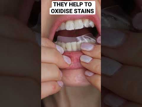 WHITENING TEETH AT HOME SENSITIVITY-FREE WHITENING STRIPS #shorts