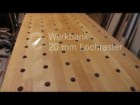 Arbeitsplatte für Werkbank mit 20 mm Lochraster