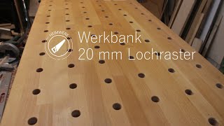 Arbeitsplatte für Werkbank mit 20 mm Lochraster