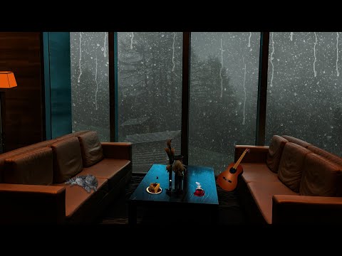 Sitting right in the cozy living room Meghalaya ⛈️ The sound of rain to sleep ☔ The sound of rain