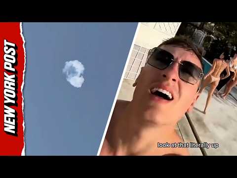 Stunned Dubai Tourists Watch in HORROR as Iranian Missile Strikes Are Intercepted Over Beach Club