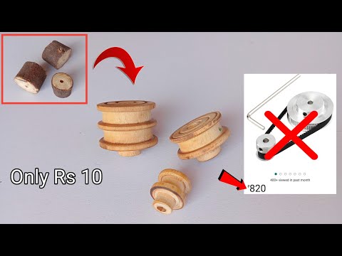 How to Make 775 DC Motor Pulley Using Wood