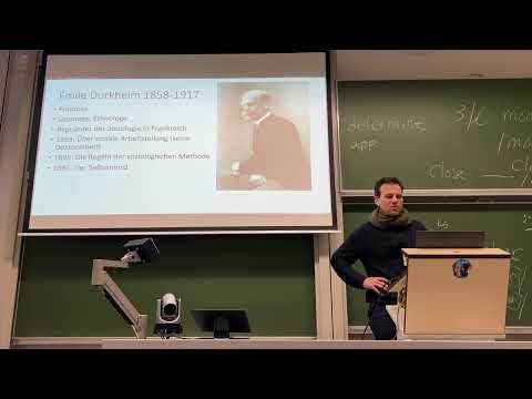 5) Émile Durkheim (Vorlesung Wirtschaft und Gesellschaft, Prof Schröder)