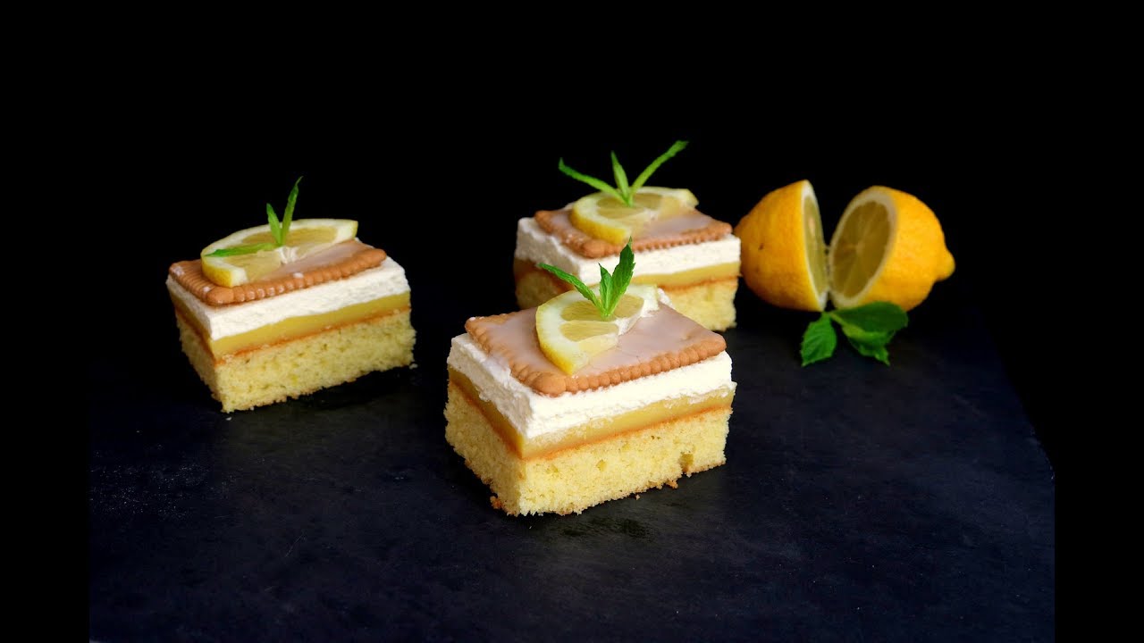 Zitronen-Butterkeks-Kuchen - Einfache Rezepte