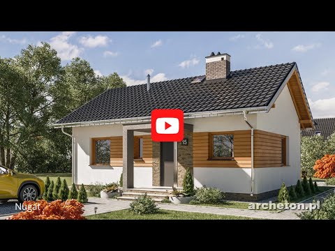 Projekt domu Nugat - archeton.pl - parterowy 57,6 m2