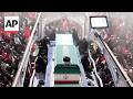 Coffin Of Late Iran Supreme Leader Ayatollah Ali Khamenei Paraded Through Tehran