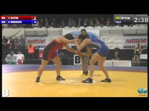 2014 European Wrestling Championships Final FW 75 Kg (BUL) Stanka ZLATEVA (BLR) Vasilisa MARZALIUK