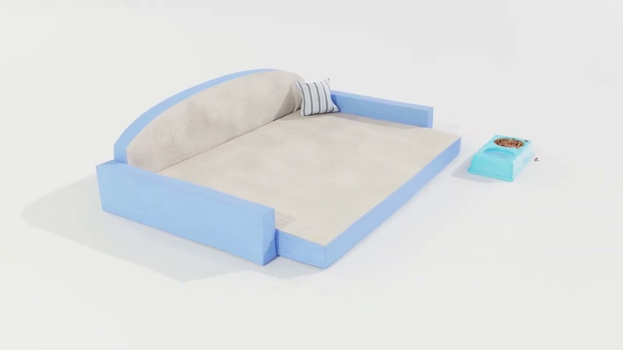 Pet Bed and Bowl 3D Model