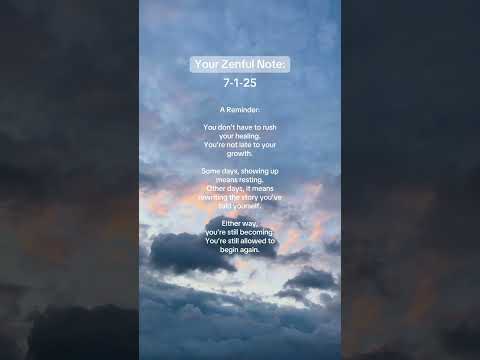 Your Zenful Note: A Reminder