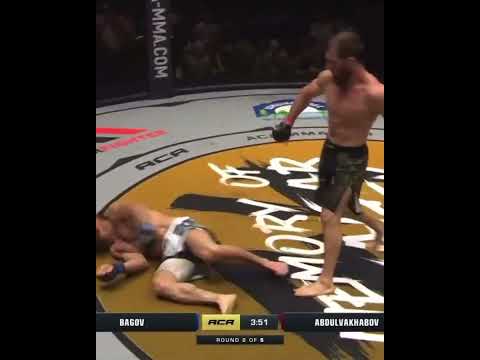 Abdul-Aziz Abdulvakhabov knocked Ali Bagov  #sport #mma #aca