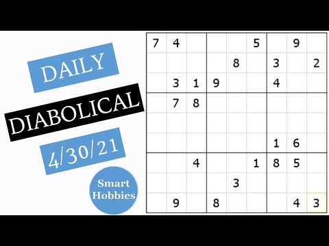 How to Solve Diabolical Sudoku in less than 3 minutes: Daily Diabolical #4