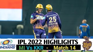 IPL 2022 Highlights | KKR Vs MI full match highlights | Kolkata vs Mumbai ipl highlights | Match 14