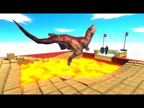 FALLING INTO THE BIG LAVA POOL - Animal Revolt Battle Simulator