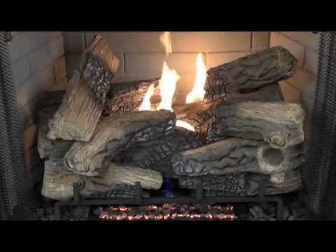 Superior Fireplaces Massive Mixed Oak Ventless Gas Logs Burn Video Video