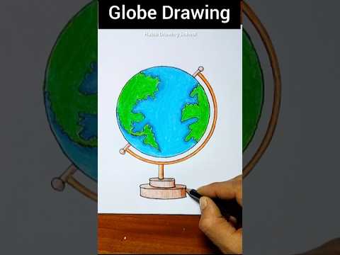 Globe Drawing  #shorts #globedrawing #drawingideas