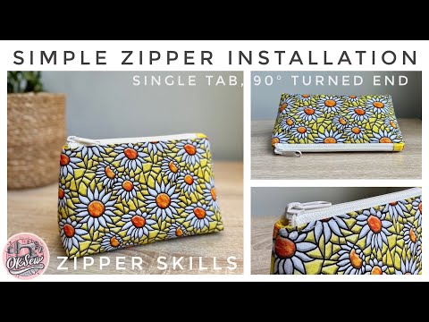 Open Ended Zipper: How to Install a Single Tab, Turned End Top Zipper Closure - OKSew Zipper Skills