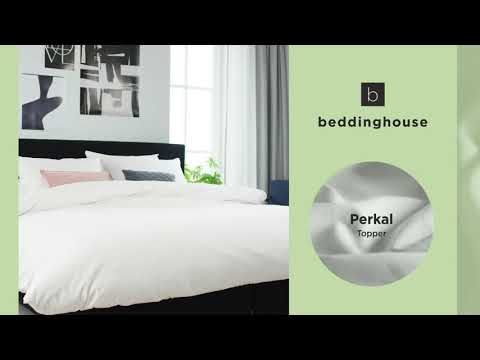 Drap-housse en percale pour surmatelas Coton - Blanc - 180 x 200 cm