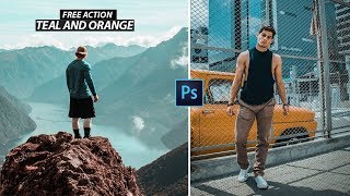 Orange and Teal Color Grading Effect with ONLY 2 layers | FREE ACTION