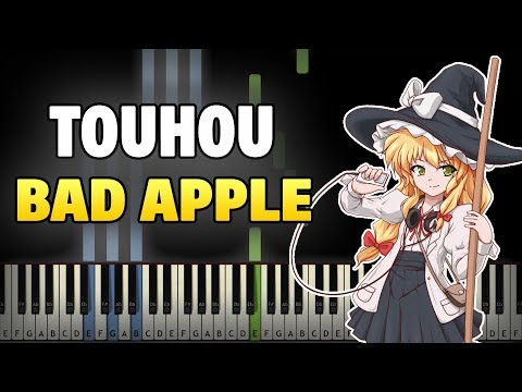 Touhou - Bad Apple Piano Tutorial (Sheet Music + midi)