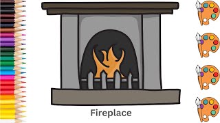 Fireplace - Sketch Art and Paint | Step by step tutorial | Pencil to Palette