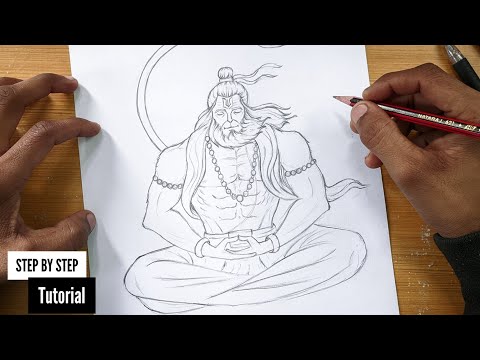 How To Draw Lord Hanuman Full Body in Detail || Pencil Drawing @AjArts03