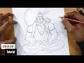 How To Draw Lord Hanuman Full Body In Detail Pencil Drawing AjArts03