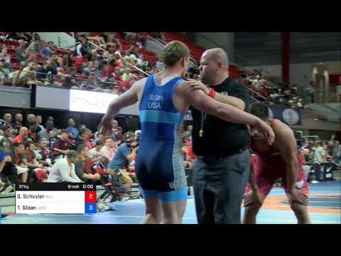 97 Kg Rr Rnd 1 Samuel Schuyler Bulls Wrestling Club Vs Tanner Sloan Jackrabbit Wrestling Club