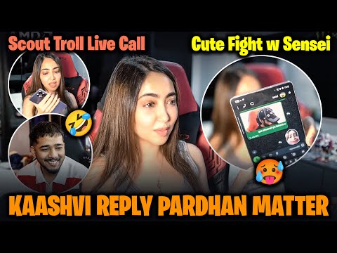 Kaashvi Reply Pardhan Matter🥵 Scout Live Call Troll Kaash🤣 Cute Fight Moment with Sensei | RNTX