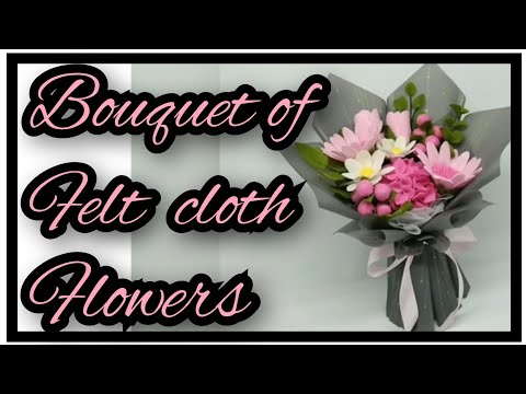 Diy || how to make a bouquet of felt cloth flowers #nipucraft #diy #craft