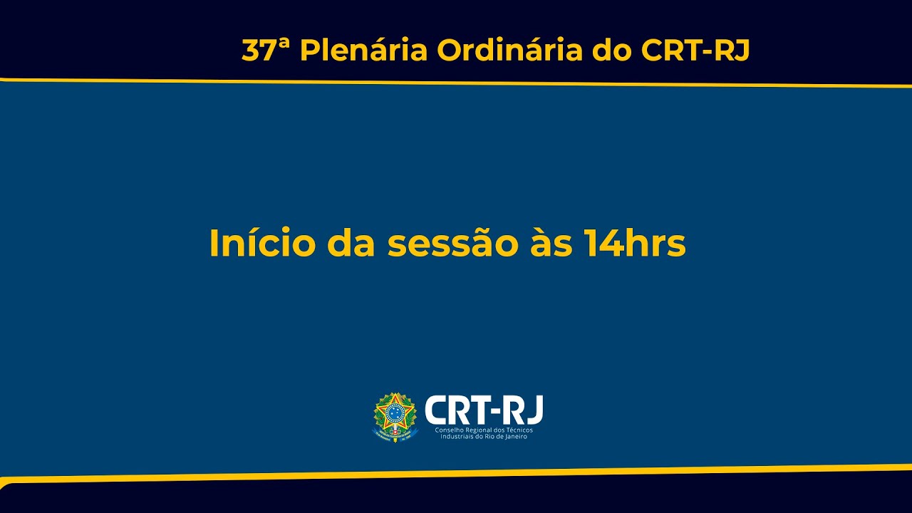 37ª Plenária Ordinária CRT-RJ