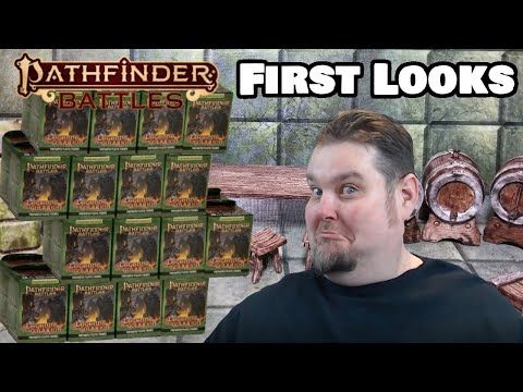 Pathfinder Battles Miniatures First Look --- Legends Of Golarian Full Case Unboxing Part 1