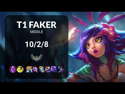T1 Faker Neeko vs Azir MIDDLE - KR CHALLENGER Patch 13.18