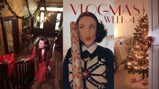 Vlogmas 2023 Week 4 - Wrapping Gifts, Historic Home, Sewing My Christmas Dress | Carolina Pinglo