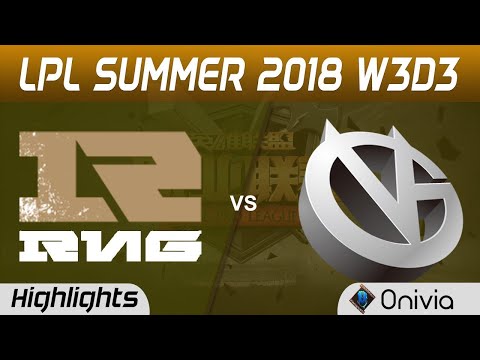 RNG vs VG Highlights Game 1 LPL Summer 2018 W3D3 Royal Never Give Up vs Vici Gaming by Onivia