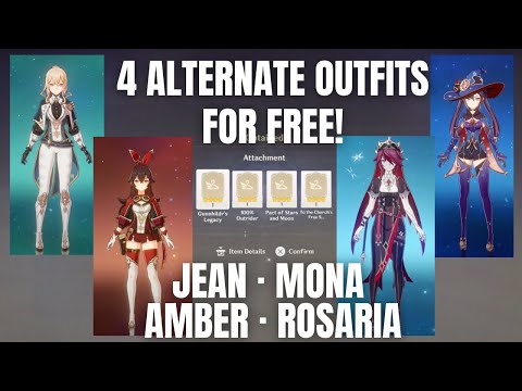 Genshin Impact 2.4 Alternate Outfits Showcase