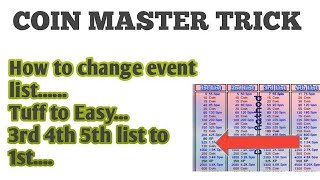 How to Change list and tier in Coin Master Game, so you will easy reward list in game