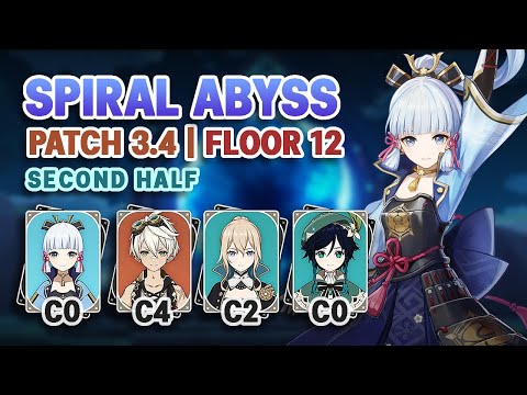 Ayaka Sunfire Melt | Genshin Impact 3.4 Spiral Abyss Floor 12 Second Half