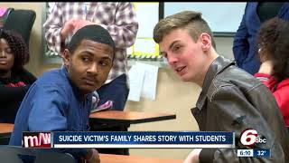 Suicide victims family shares story with Indiana students