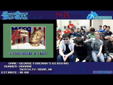 George Foreman's KO Boxing (Any%) by AdamAK in 6:36 - SGDQ 2013