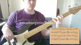 &#39;Raphael Saadiq&#39; Staying in Love Bass Playthrough (with free transcription)