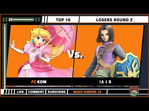 Mash Harder 12 - Losers Round 2 - KOM (Peach) VS Ἰλία (Hero) - Smash Ultimate Singles