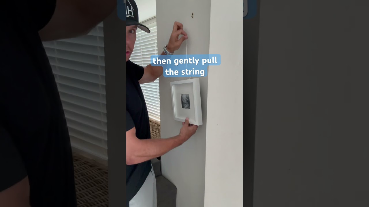 😩 Stop Fumbling with hooks on the back of picture frames. #tips #picture #home