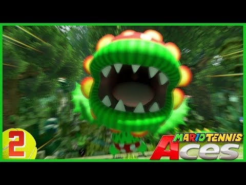 Mario Tennis Aces 100% Walkthrough 02 (Piranha Forest)