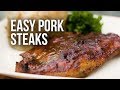 How To Make EASY Pork Steaks Recipe On Charcoal Kamado Recipe
