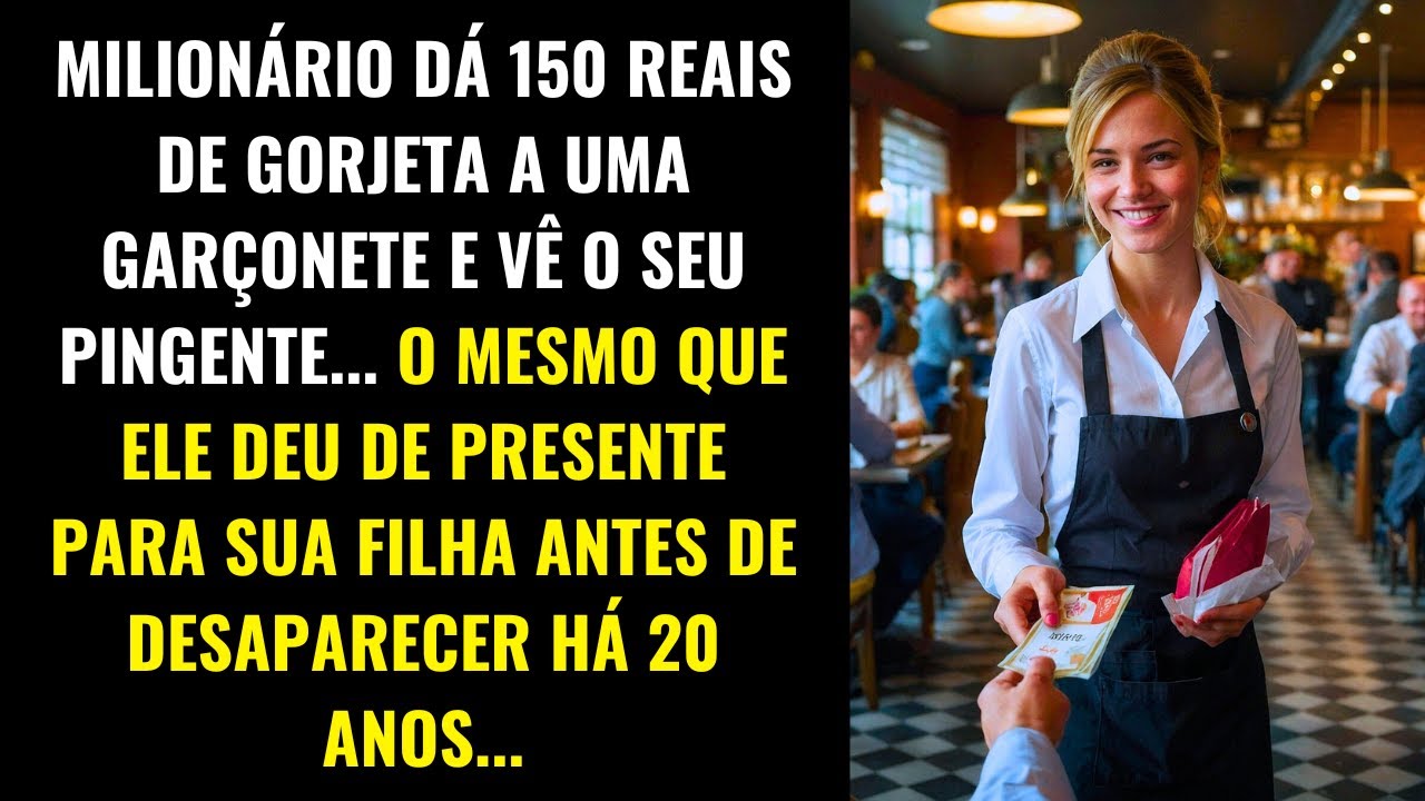 MILIONÁRIO DÁ 150 REAIS A UMA GARÇONETE E DESCOBRE O PINGENTE QUE DEU À SUA FILHA DESAPARECIDA...