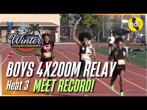 2026 TF - California Winter Championships - Boys 4x200M Relay Finals Heat 3, Meet Record!!!!
