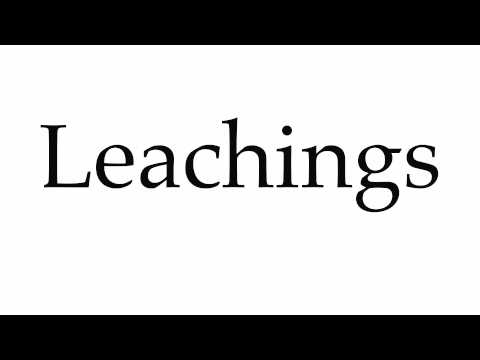 How to Pronounce Leachings