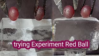 What happened Ice🧊🧊 vs trying Experiment Red Ball🔴