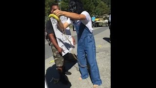 RAW VIDEO: Man in gorilla mask disrupting Black Lives Matter event at ETSU