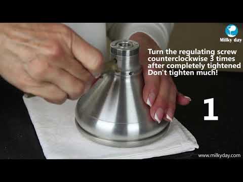 Make cream from milk with cream separator